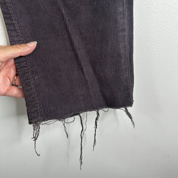 RARE Vintage True Religion Joey Big T Brown Corduroy Cropped Raw Hem Women’s 32 - Picture 7 of 16